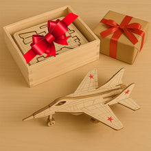 3D Wooden Fighter Jet Puzzle DIY Assembly Kit