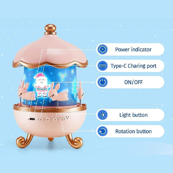 Bunny’s Carousel Rotating LED Night Light