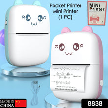 Pocket Mini Bluetooth Thermal Printer – Wireless Smart Printer for Photos (Includes 1 Roll Paper)